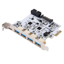 USB 3.0 PCI-E Type C Expansion Card PCI Express PCI-E to USB 3.0 Controller 5 Port + 1 Port USB 3.1 PCIE Card Adapter