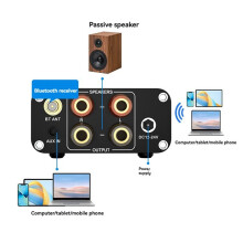 HIFI Sound Amplifier TPA3116 Stereo 2.0 Channel Class D 200W Power Digital Audio Amplifier 24V5A Power EU Plug