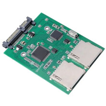 Cartão Adaptador de Disco Rígido Duplo para 7+15 Pinos Serial