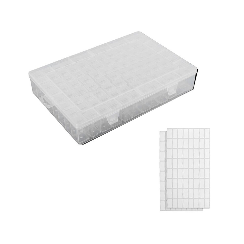 Transparent Large Capacity Storage Containers,96 Grid Organizers And Storage, Suitable For Nail Art,Necklaces,Bead 4711474088291