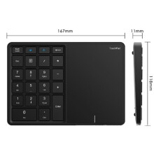 USB+ Numeric Keypad with Touchpad Wireless Digital Keyboard with 22 Keys Number Keypad