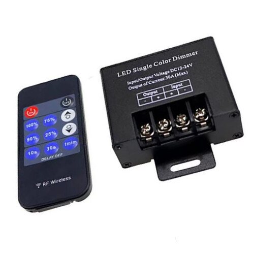 LED Single Color Dimmer Wireless LED Controller 11 Key Remote Control Adjust Brightness  for LED Strip DC12V-24V 1