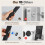 5 Pack Magnetic Remote Control Holder Wall Mount, No Drill Self-Adhesive Silicone Remote Control Organizer for Home 5