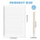 4Pcs Straight  Stencils,  Stencil Template for Journaling Spacing, Lettering Guide 11 Inch Scale Writing Ruler 9