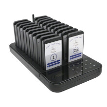 Wireless Restaurant Pager System Touch Panel Wireless Calling System Beeper for Restaurant Queue Coffee Shop Pager EU