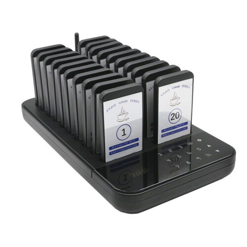 Wireless Restaurant Pager System Touch Panel Wireless Calling System Beeper for Restaurant Queue Coffee Shop Pager EU
