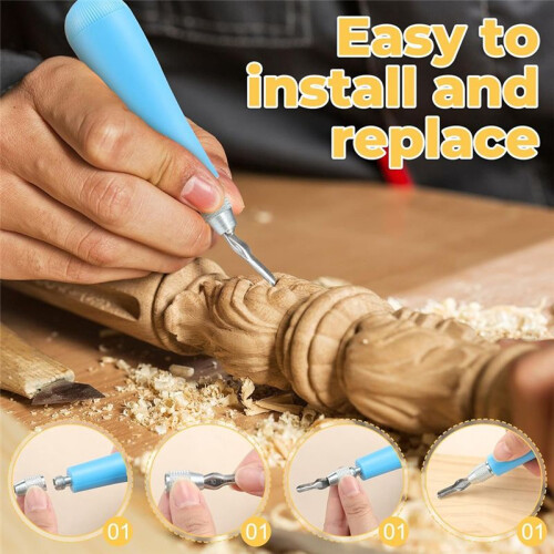 12 Pack Linoleum Cutter Handles,  Linocut Tools Linoleum Blocks Handles for Printmaking Carving Tools 2