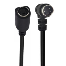90 Degree Bend DIN 4Pin Male to Female S-Video 4-Pin SVHS Camera DVR, PVR, DVD Player Video Connection Cable B