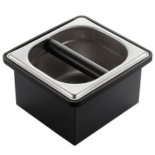 Accessoires voor Espresso-Knockboxmachine, Kleine Roestvrijstalen Koffie-Knockbox met Siliconen Klopstang en Antislipbodem