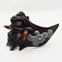Half Face Japanese Mask Halloween Devil Party Mask Toy Samurai Mask Masquerade Party Wear Accessories