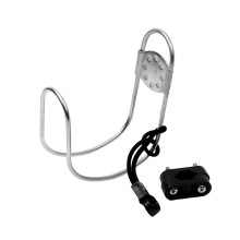 Lot de 2 Supports de Bouées en Acier Inoxydable pour Bateau, Réglables, en Forme de Fer à Cheval