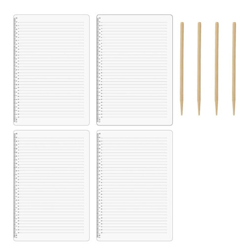 4Pcs Straight  Stencils,  Stencil Template for Journaling Spacing, Lettering Guide 11 Inch Scale Writing Ruler