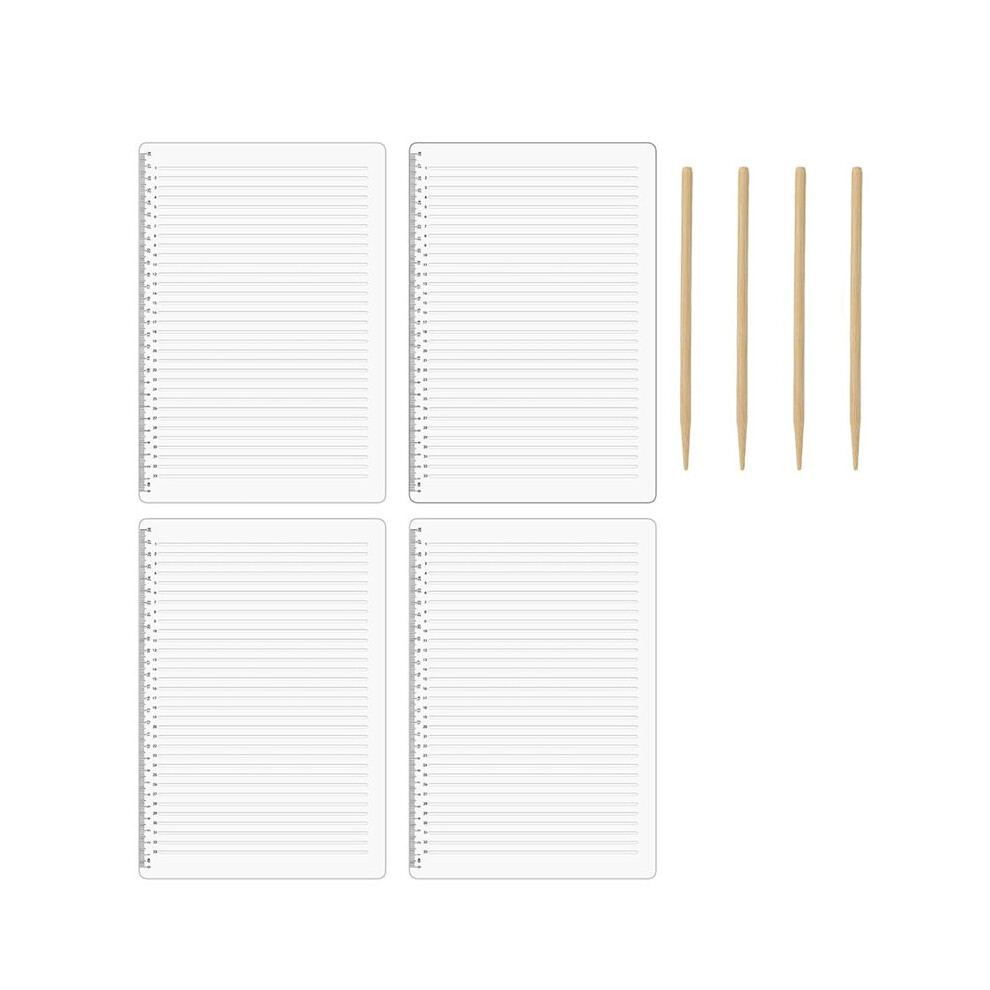 4Pcs Straight Stencils, Stencil Template For Journaling Spacing, Lettering Guide 11 Inch Scale Writing Ruler 4711378624618
