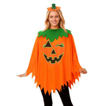 Halloween Pompoen Cosplay Kostuum Pompoen Poncho met Hoofdband Set Lichtgevend Halloween Kostuum voor Volwassenen