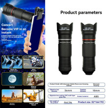 40X Zoom Telephoto Lens with Tripod for Smartphones Ideal for Hiking Camping Wildlife Observation & Moon Photography B
