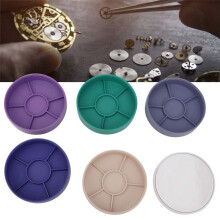 Watch Parts Tray, Watch Parts Storage Box with 5 Layer Watch Repair Tool/Watch Parts Storage Box, Watch Tools (Round)