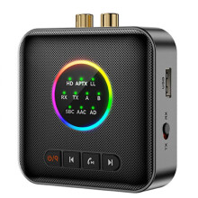 5.2 Audio Transmitter Receiver FM USB 3.5MM AUX Stereo HIFI Music LED Display Wireless Adapter