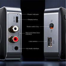 5.2 Audio-Sender-Empfänger FM USB 3,5 mm AUX Stereo HIFI Musik LED-Anzeige Kabelloser -Adapter