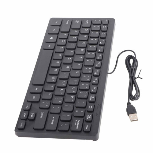 78 Keys USB Wired Keyboard ABS Waterproof Multimedia Computer Keyboard for Home PC Desktop Laptop 1