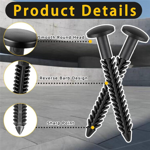 Vinyl Shutter Fasteners for Window Outside, Plastic Shutter Screws Exterior Window Shutter Pin Pegs 26PCS 2