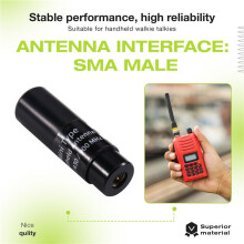 SCH-32 Trebands Miniantenn 4,5 cm HAM-Tumantenn Kort 145/435/900 MHz för Handhållen Walkie-Talkie SMA-Hane