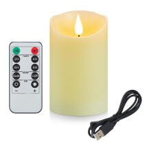 Flameless Candles with Rechargeable Battery, Electronic Candles, Led Candles for Wedding, Halloween, Christmas 3x7inch
