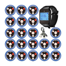 Draadloos Oproepsysteem voor Restaurants met Oproepknop, Kantoor, Foodtruck, Koffiebar, Restaurant, Bel, Blauw