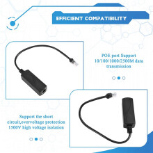 2.5G Passive PoE 48V to 24V PoE Converter, RJ45 Port Output 24V/1A, IEEE802.3af/At for Passive 24V Devices