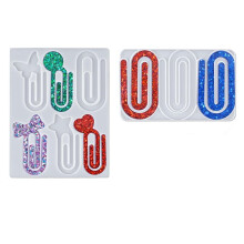 Resin Bookmark Molds Silicone 9-Cavity Paperclip Shape Bookmarks Silicone Mold for Epoxy Resin Clips Bookmarks Mould