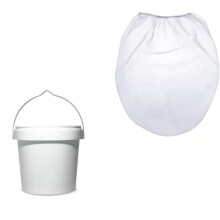 10-Pack Fijnmazige Zeefzakken, Geschikt voor Emmers van 5 Gallon, met Rekbaar Trekkoord, Nylon Filter voor Vloeistoffen en Gebruik in de Tuin