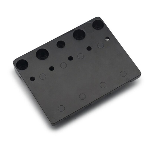 Vintage 4 String Bass Bridge 82.3x63.5MM String Bottom Through String Spacing 19MM Bass Fixed Bridge Black
