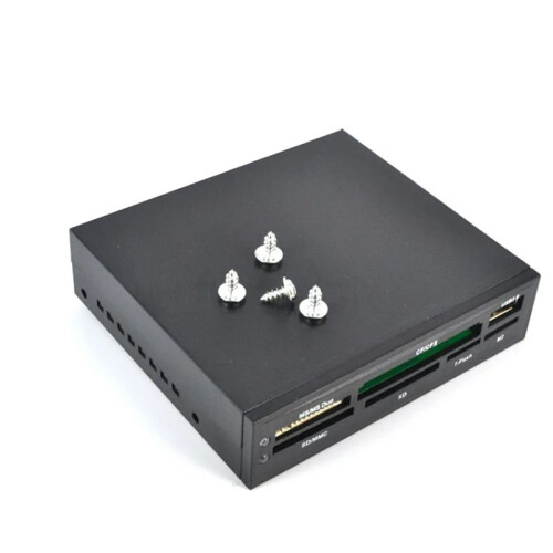 For PC Case Inbuilt Card Reader USB HUB TFlash Memory Card Writer Adapter for 3.5inch HDD Hard Disk Drive