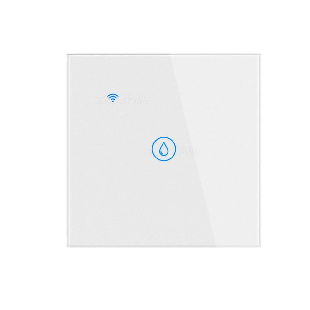 40A Wifi Touch Water Heater Tuya Life App Timer Voice Control Glass Panel Wall Power White 4713600383584