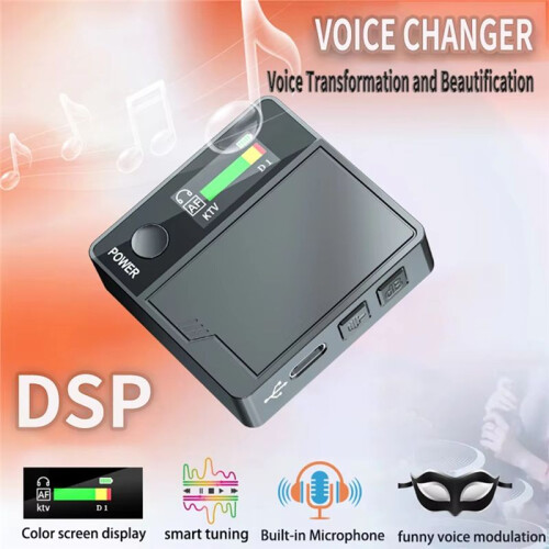 Changeur de Voix, Microphone Intégré, 11 Effets Sonores,  Microphone à Pince Portable pour Diffusion en Direct 2