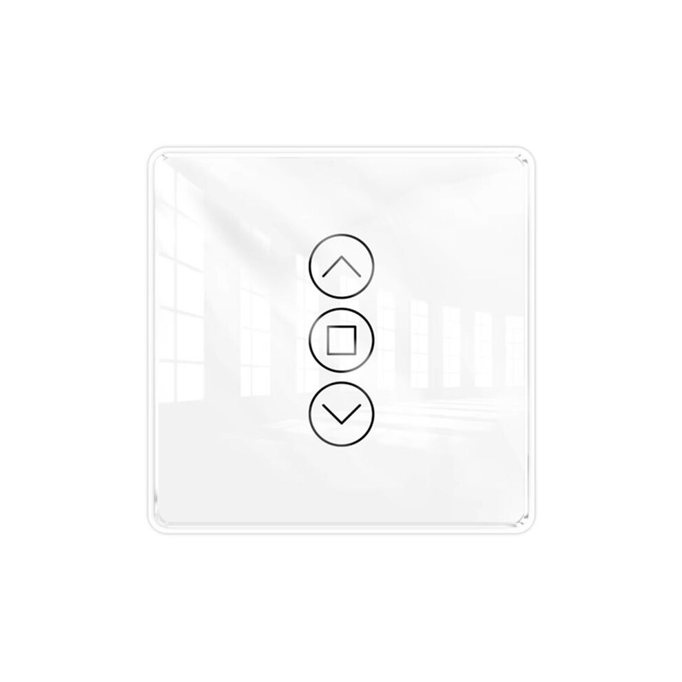 Tuya Zigbee Curtain 2.5D Rf433 Arc Glass Touch For Roller Blinds Shutters App Wireless White 6031167539083