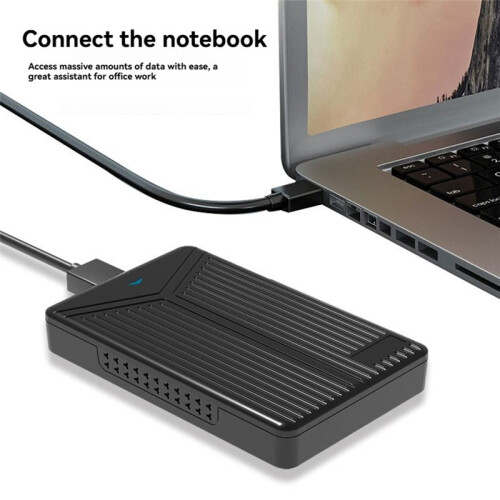 Gabinete USB 3.1  para HDD/SSD, Caixa para Disco Rígido Móvel  de 2,5 Polegadas, Suporta Até 8 TB, Transferência de Alta Velocidade de 6 Gbps 1
