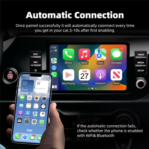 2in1 Wireless CarPlay Dongle Wireless for Android Auto Adapter AI  Box Car Intelligent Systems 2