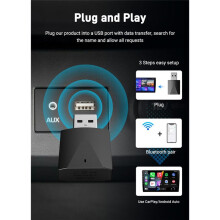 Bezprzewodowy Adapter CarPlay i Android Auto, Aktualizacje OTA, Połączenie Plug& Box /WiFi