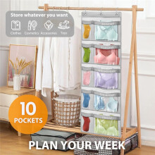 Weekly Kid Clothes Organizer, Day of Week Kid Clothes Organizer for Monday to Friday, Hanging Closet Shelves
