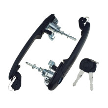 1 Pair Left Right Front Door Exterior Handles with Key 6K0837205 6K0837206 for    Sharan  Alhambra