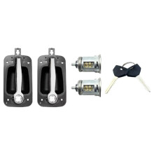 2Pcs Exterior Door Handles with Lock Key for International Prostar 2008-2012 Truck Door Handles 2594003C1 2594006C1