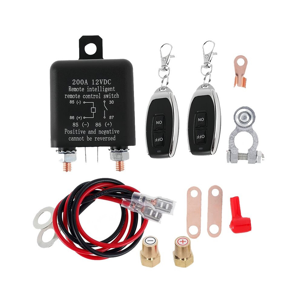 12V Battery Relay Remote Control Battery Disconnect Cut Off Isolator Anti-Theft Battery For Car 4713841537333