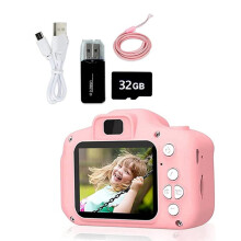 Children Camera Kids Educational Toy Children Baby Birthday Digital Camera 1080P Video Camera with Free Gift for Girl