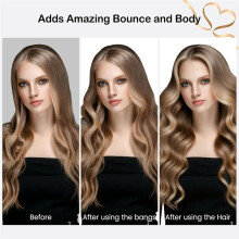 Round Volumizing Brush and 0.78in-1.4in Conical Long Barrels for Airwrap HS01 HS05 HS08 Curling Iron Attachment C
