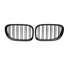 1Pair Front Kidney Radiator Grille 51117184151 51117184152 for F01 F02 09-15 Middle Grille Air Intake Gloss Black
