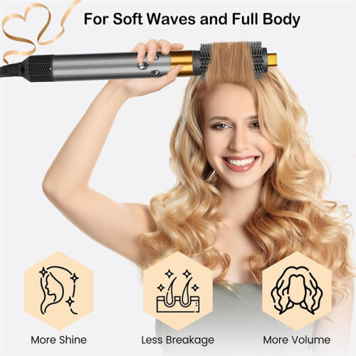 Round Volumizing Brush Attachment and Wave Curl Diffuser for  Airwrap HS01 HS05 HS08 Curling Iron Attachment B 2