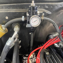 Adjustable 3-70 PIS Fuel Pressure Regulator AN8 Feed Port & AN6 Return with Fuel Pressure Gauge