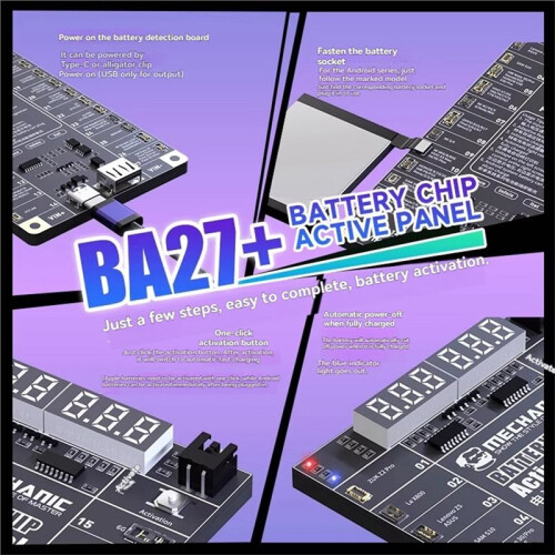 Mechanic BA27+ Battery Chip Active Panel for Phone 6-17 Series Android Fast Charging Battery Activation Detection Board Tools 2