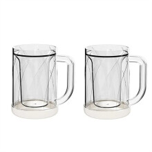 Diepvriesbierglas, Diepvriesbekers met Handvat, Dubbelwandige Diepvriesbekers, Houd Dranken Koud, Diepvriesbiermok Cadeaus voor Mannen