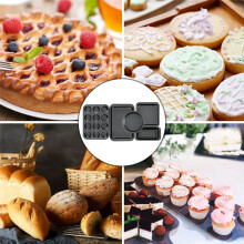 Keukenset van 5 Stuks met Antiaanbaklaag - Ronde/Vierkante Bakvormen, Muffinvorm, Cakevorm, Braadslede en Bakplaten